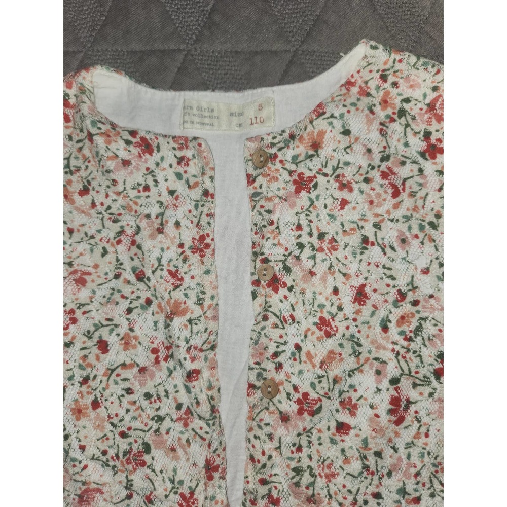 Zara girls floral romper overall 5 Y 110